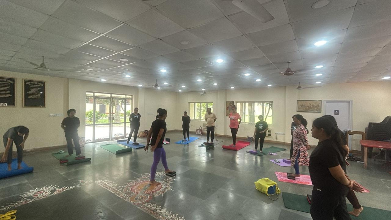 Kanchan's yoga class in session